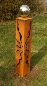 Gartendeko Rostsäule  - ♡ - Säule 80cm hoch mit Muster
