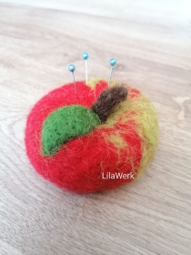 Nadelkissen Apfel rot grün Nähzubehör Nähen Nadeln Ordnungshelfer - Handarbeit kaufen