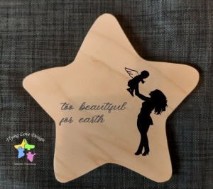  Erinnerung an ein Sternenkind, Geschenk für Sterneneltern, individuelle gestaltetes Trauergeschenk, Sternenmama mit Engel (Kopie id: 100300797) - Handarbeit kaufen