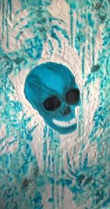 Acrylbild MR. FROST Acrylmalerei Gemälde abstrakte Malerei Wanddekoration Bild  Kunst direkt vom Künstler Malerei Totenkopf Skull Totenkopf Gothic Totenschädel   - Handarbeit kaufen