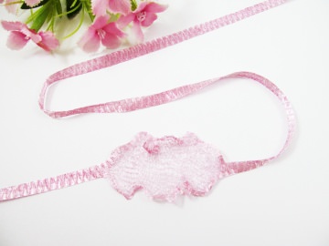1 Meter Gewebeband / Mesh, 6mm, Farbe rosa - Handarbeit kaufen