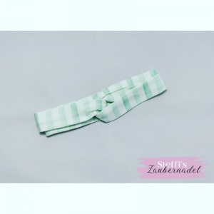 Haarband, grün-weiß gestreift, ab 42 cm KU