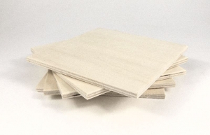 5 Sperrholzplatten 12 x 12 cm aus 6 mm starkem Buchensperrholz - Handarbeit kaufen