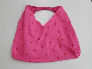 Origamitasche, Baumwolltasche, Shopper in pink - Handarbeit kaufen