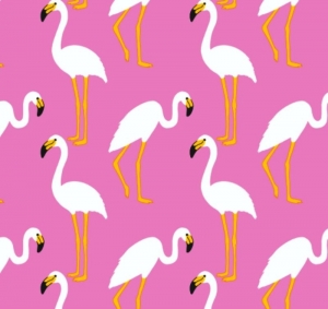 50cm Baumwollstoff 100% Baumwolle Meterware Kinderstoff Hergestellt nach ÖkoTex100 Flamingos Rosa Pink - Handarbeit kaufen