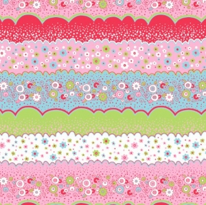 50cm Baumwollstoff 100% Baumwolle Meterware Kinderstoff Hergestellt nach ÖkoTex100 Bordüre rosa Blumen Millefleur (Kopie id: 100308366) (Kopie id: 100308369) - Handarbeit kaufen