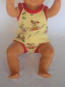 Handgemachte Puppenkleidung Unterwäsche Hemd & Slip Unterhose ca. 43 cm  