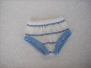 Handgemachte Unterwäsche für Puppen Slip, Unterhosen für Jungs ca. 43 cm   