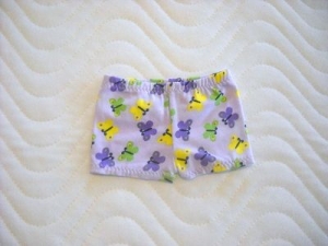 Handgemachte Unterwäsche für Puppen, Slip, Unterhosen, Schmetterling ca. 43 cm 