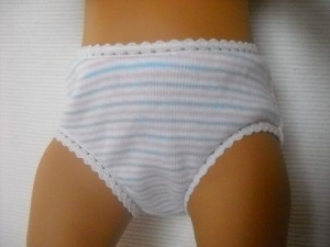 Handgemachte Unterwäsche Unterhose, Slip für Puppen gr. 26-27 cm