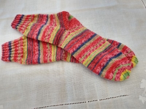 Handgestrickte Socken Gr. 40/41            - Handarbeit kaufen