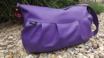 RiBo Sporttasche Strandtasche Shoppertasche genäht aus Kunstleder in lila kaufen shoppen glücklich machen
