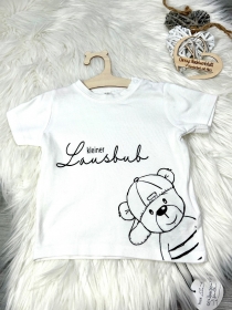 Babybugz Baumwoll-Bärenabenteuer: Kleiner Lausbub - Babyshirt mit Plottmotiv Gr. 86 - Handarbeit kaufen