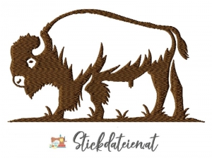 Bison Stickdatei, Prairie Stickdatei, Stickvorlage für majestätische Tiere, Stickdatei in 3 Größen, Wildtiere Stickdatei Sofortdownload