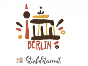 Stickdatei Berlin, Brandenburger Tor, Stickdatei Fernsehturm - Handarbeit kaufen