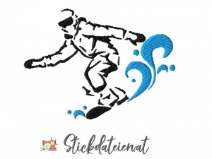 Snowboard Stickdatei, Stickdatei Wintersport, Stickdatei in 3 Größen, Cooler Wintersport Stickdatei, Maschinensticken, Sofortdownload - Handarbeit kaufen