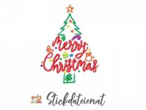 Stickdatei Weihnachtsbaum, Stickvorlage Weihnachten, Stickdatei in 3 Größen - Handarbeit kaufen
