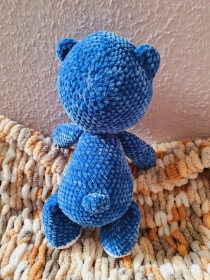 Teddy Blue, zu jeder Kindheit gehört ein Teddy, ca. 33 cm hoch  - Handarbeit kaufen