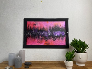 Kostenlose Lieferung  Einzigartiges abstraktes Gemälde in leuchtenden Farben 60cm x 40cm ❤ - Handarbeit kaufen