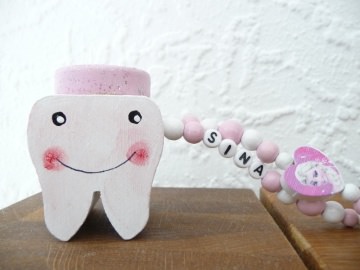 Zahndose von der Zahnfee für Mädchen Wunschname  Kleine Eispinzessin 