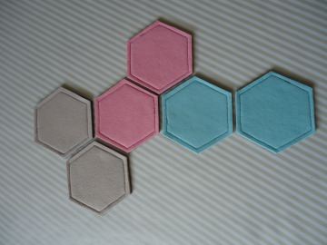 Untersetzer Set, Hexagon, 6 Teilig,  verschiedene Farben (Kopie id: 100014203) (Kopie id: 100048181)