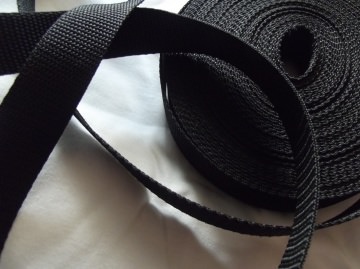 Gurt Gurtband 25mm schwarz Meterware ideal für Taschen oder Hundehalsbänder