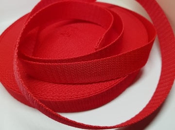 Gurt Gurtband 20mm rot Meterware ideal für Taschen oder Hundehalsbänder