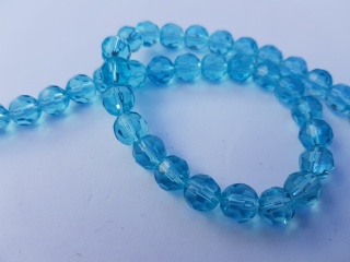 Perlen facettiert Glasschliffperlen 8mm blau hellblau 40 Stück