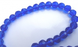 Perlen facettiert Glasschliffperlen 8mm blau dunkelblau 40 Stück 