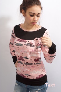 Longsleeve  MIMI Wolke rosé in Gr. 34-42  aus hochwertigem Baumwolljersey Damen Langarmshirt   