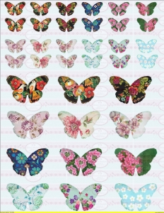 Bügelbilder Schmetterling Frühling so sweet auf DIN A4 NO. 1136 Transfer