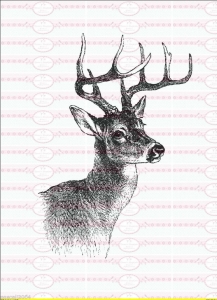 Shabby Vintage Bügelbild Elch Hirsch Deer NO. 93
