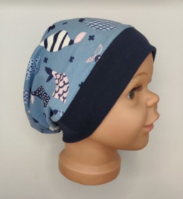 Mädchen Mütze aus Jersey für einen Kopfumfang von 54cm  - Handarbeit kaufen