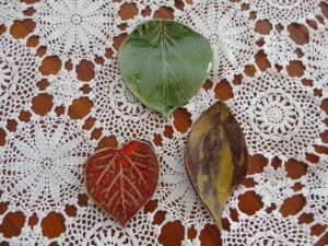 Keramikblätter, Herbstblätter, 5er-Set