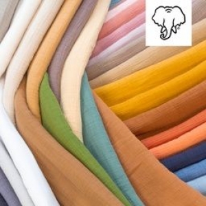 Bambus Musselin Uni Snoozy Fabrics - Karamell/Terracotta - Handarbeit kaufen