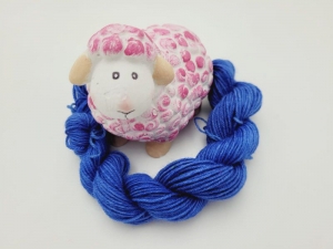 ❤ Handgefärbte Sockenwolle Mini Merino ❤ 20g Brillant Blau  - Handarbeit kaufen
