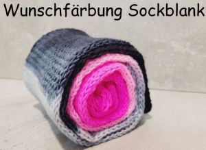 Sock blank Wunschfärbung Handgefärbte Sockenwolle langer Farbverlauf Basic 4 Fach 100g /Für Socken geeignet - Handarbeit kaufen