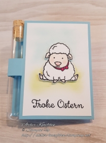 Wunscherfüllerkarte zu Ostern: Osterlämmchen