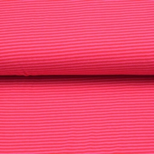 0,50m Baumwolljersey schmale Streifen 3 mm pink rot Ringeljersey Meterware kaufen  - Handarbeit kaufen