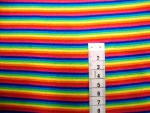 Bündchen Regenbogenfarbe bunt Rainbow Meterware Ringelbündchen Streifen Schlauchware Ökotex Ringelbündchen Stoffe kaufen - Handarbeit kaufen