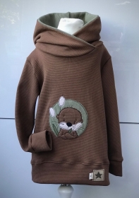 Hoodie Kapuzenpulli Pullover bestickt  104 Pulli  - Handarbeit kaufen
