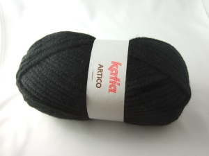 dickes einfarbiges Garn von Katia Artico Farbe 2 in schwarz - Handarbeit kaufen