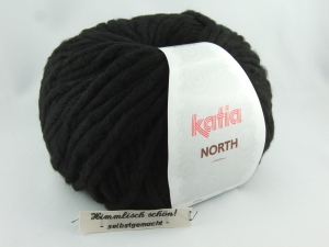 dickes einfarbiges Garn von Katia North Farbe 76 in schwarz - Handarbeit kaufen