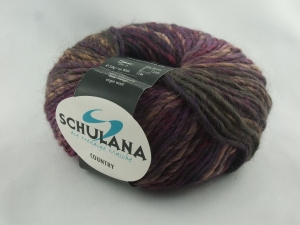 schöne melierte Schurwolle von Schulana: Country Farbe Nr. 70, aubergine,braun meliert - Handarbeit kaufen