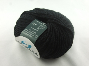 dicke einfarbige Schurwolle Merino extrafein von Schulana: Merlana Farbe Nr. 04, schwarz - Handarbeit kaufen