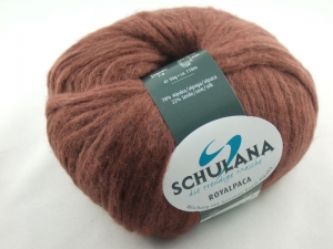 schöne, flauschige Wolle Royalpaca von Schulana Farbe 21 in rotbraun - Handarbeit kaufen