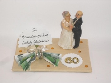 Geldgeschenk Diamantene Hochzeit, 60, Ehejubiläum - Handarbeit kaufen