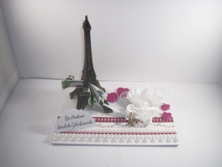Geldgeschenk Hochzeit, Paris, Eiffelturm, Reise, Hochzeitsreise, Flitterwochen, Frankreich - Handarbeit kaufen