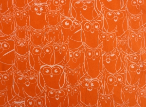 ✂ Patchworkstoff Meterware Paintbrush Studio Nite Owls orange - Handarbeit kaufen