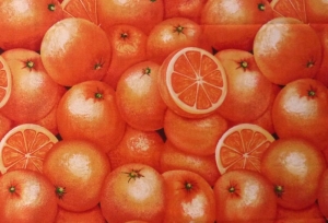 ✂ Patchworkstoff Meterware Obst und Gemüse Orangen - Handarbeit kaufen